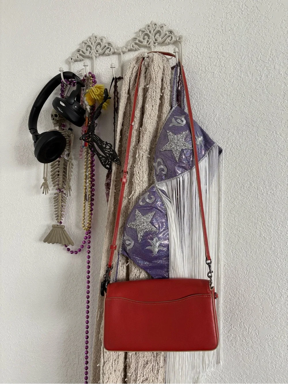Coach Orange leather crossbody bag with adjustable strap